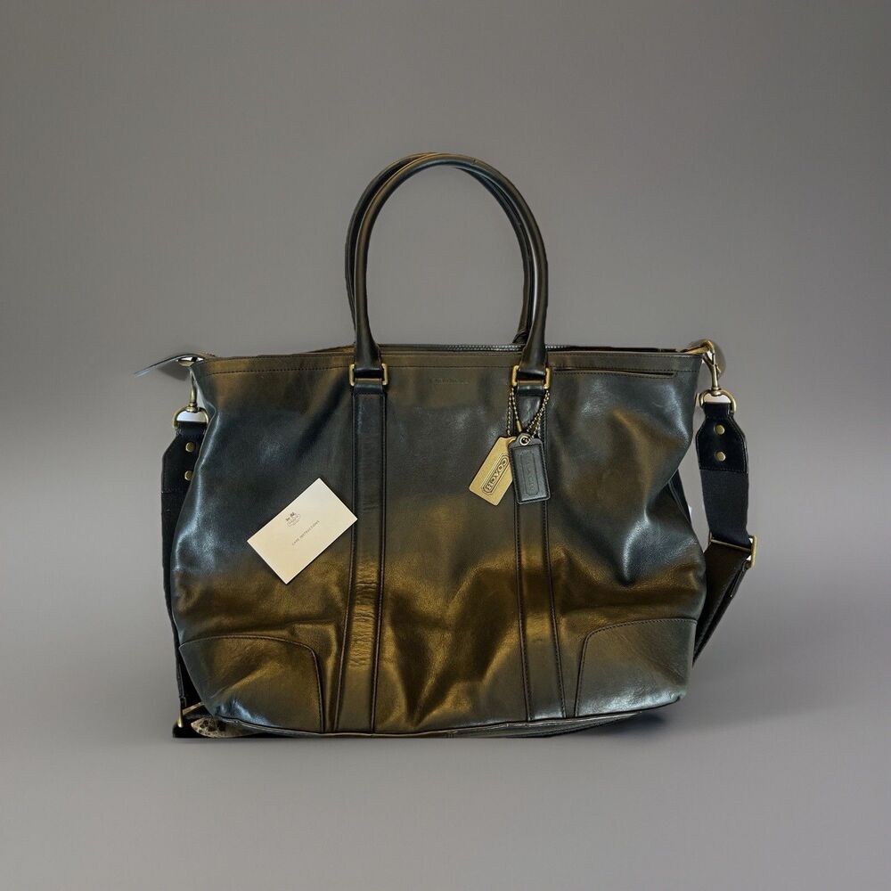 COACH Bleecker Legacy Business Or Travel 2way Shoulder Tote #70600 Black